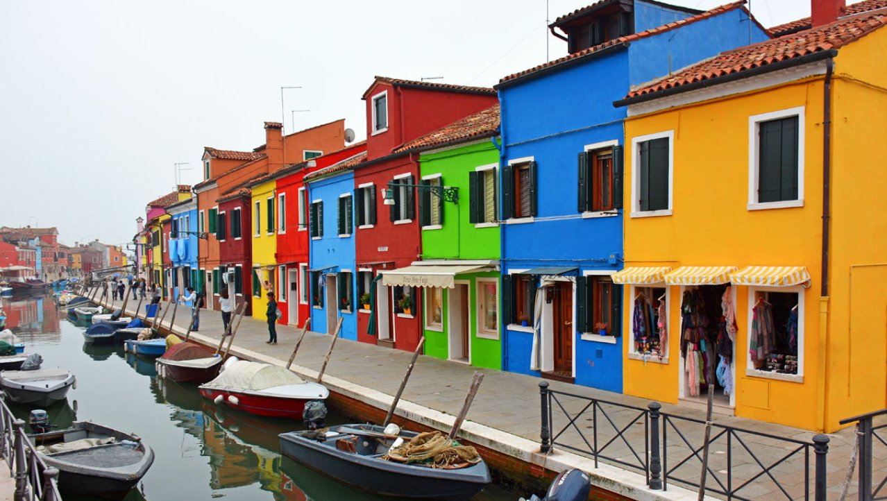 De kleurige huizen van Burano