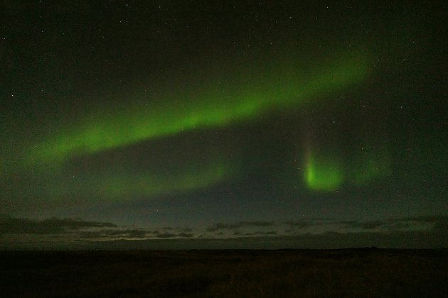 Het Noorderlicht op de gevoelige plaat vastgelegd in het Snæfellsjökull National Park