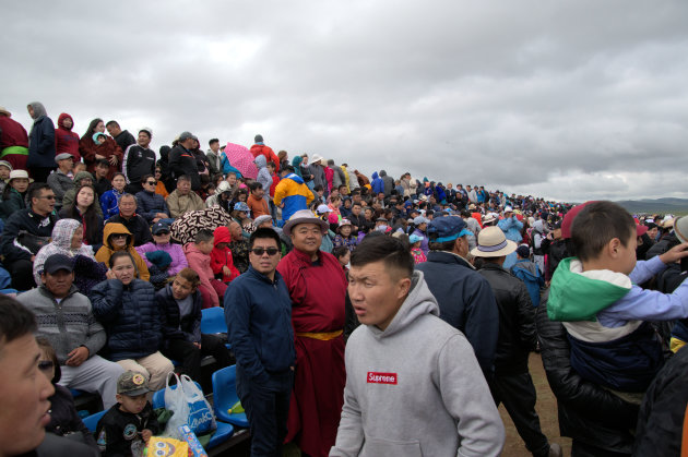 De paardenraces van het Naadam festival