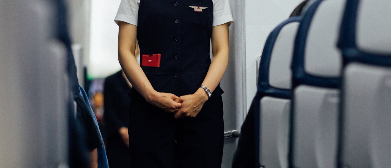 Stewardess of model? Make-up your mind image