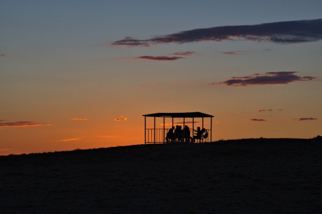 Zonsondergang boven de Gobi