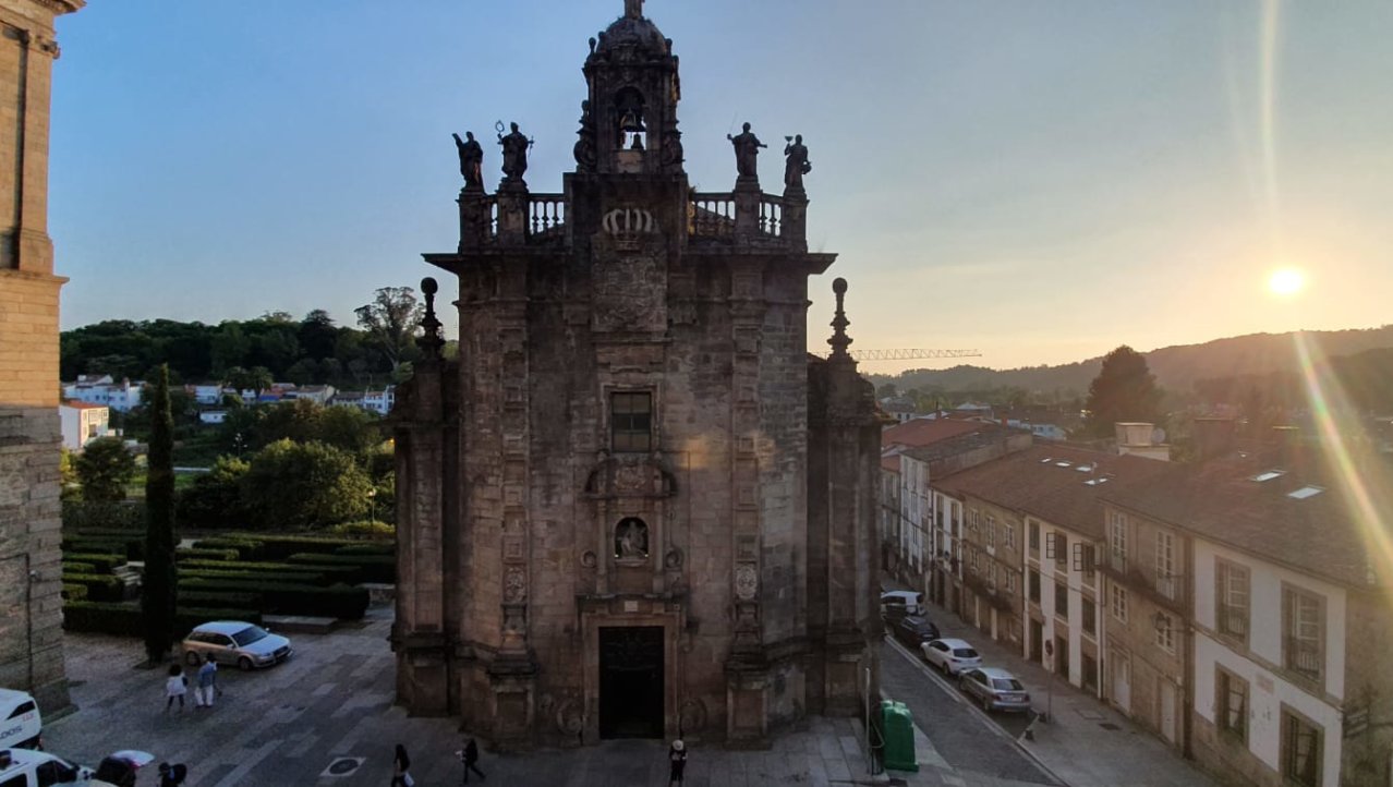 Zonsondergang bij Santiago de compestela