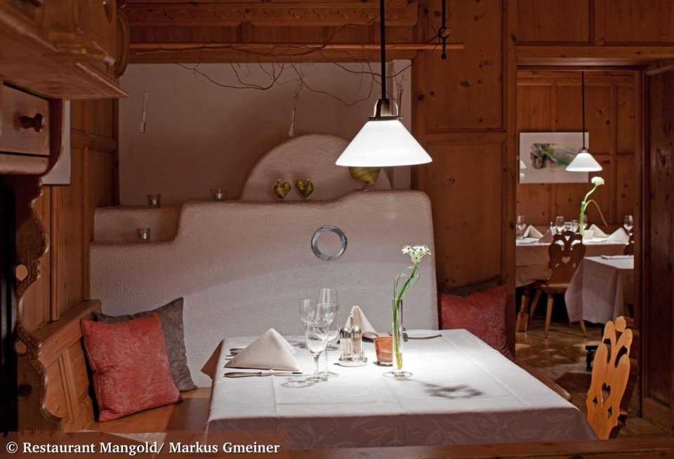 Het interieur van restaurant Mangold is in ieder vertrek weer anders. © Restaurant Mangold/ Markus Gmeiner