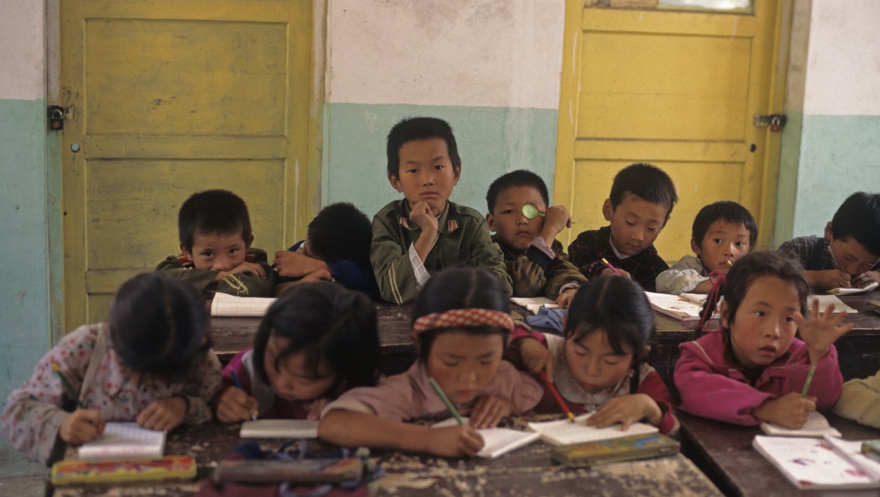 School klasje in Hebei provincie China