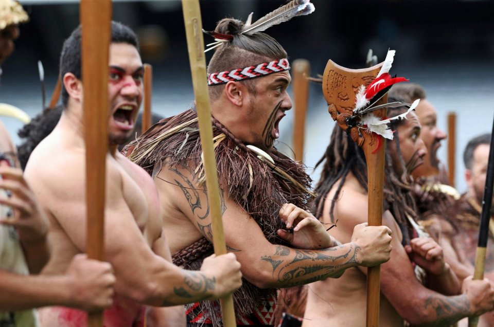 Oorlogsdansen van de Maori, Oceanië CREDIT ANP