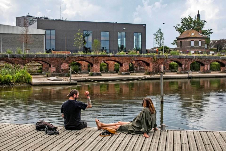 Kano of kijk kunst in industrieel erfgoed Kapitein Zeppospark CREDIT Bas Bogaerts © Stad Gent - Dienst Toerisme