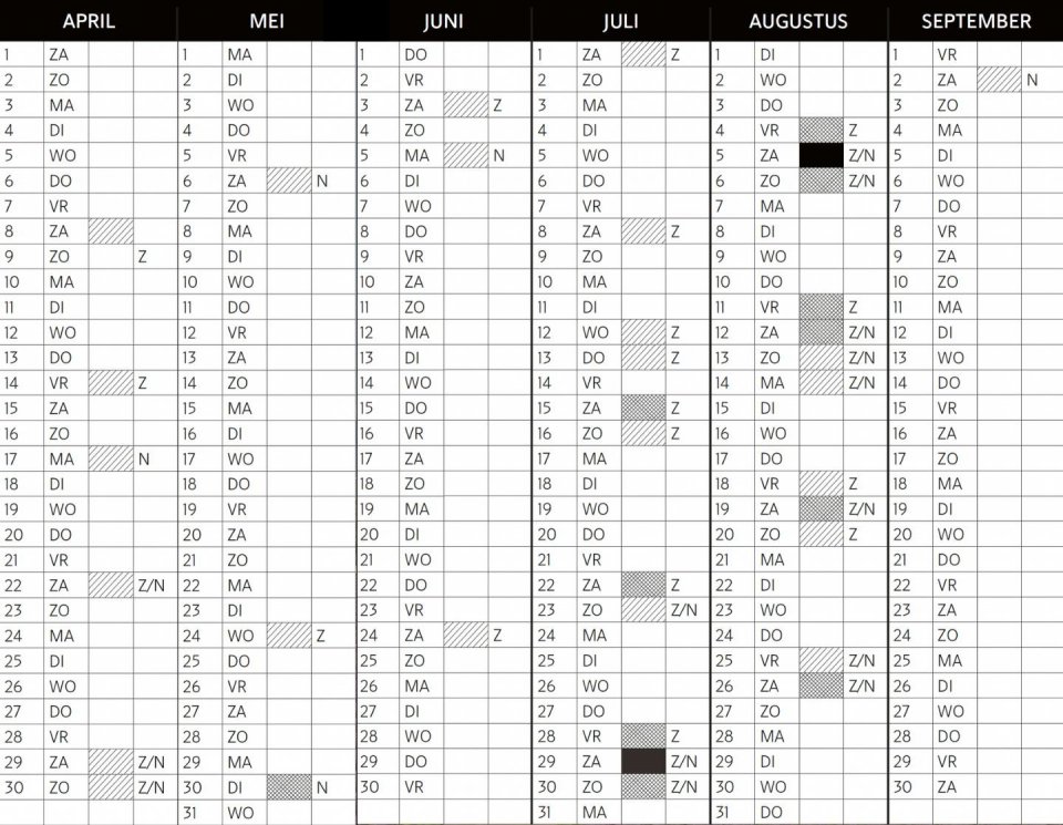 Verkeersdrukte kalender Frankrijk