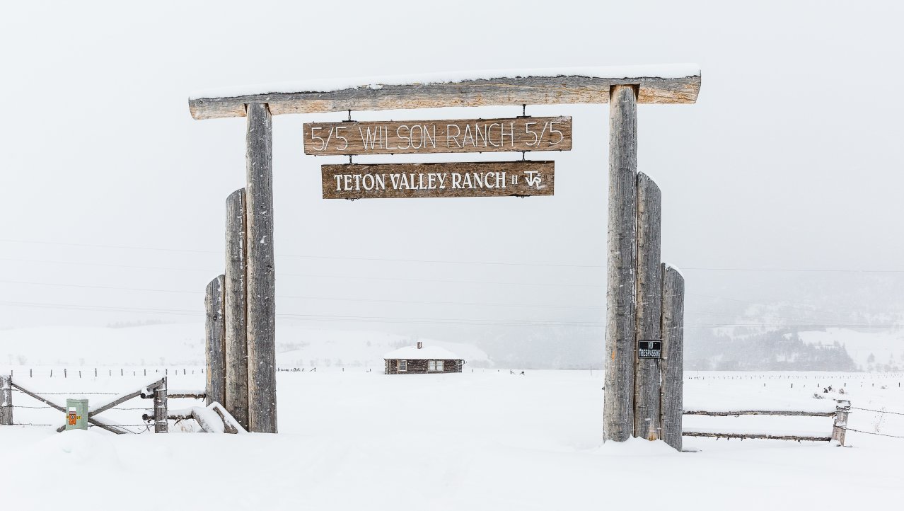 Sneeuwlandschap in Teton