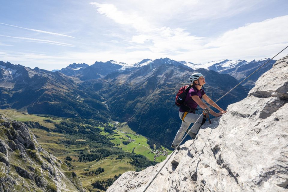 Klettersteigen bij Gadmen, Zwitserland. Foto: Jungfrau Region Tourismus