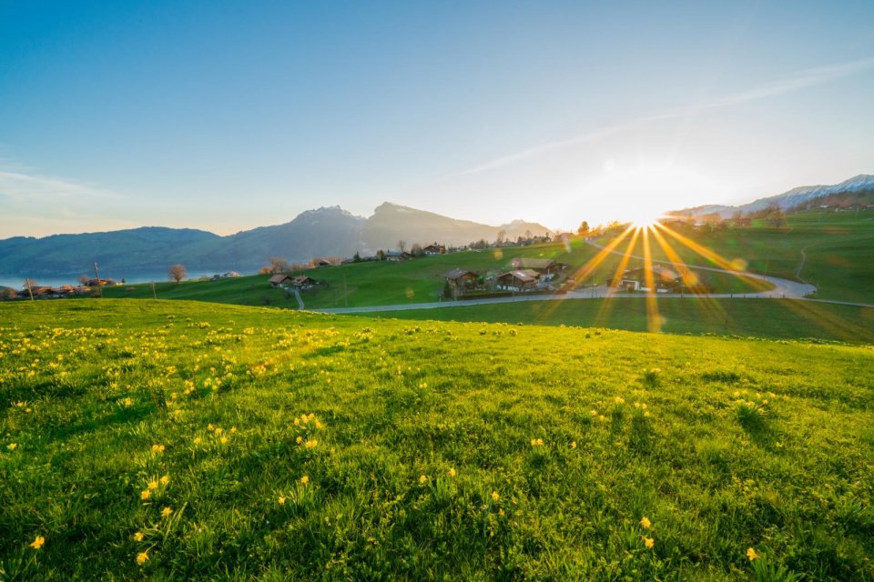 Aeschi, Zwitserland is in alle jaargetijden de moeite waard. Foto: Mike Kaufmann
