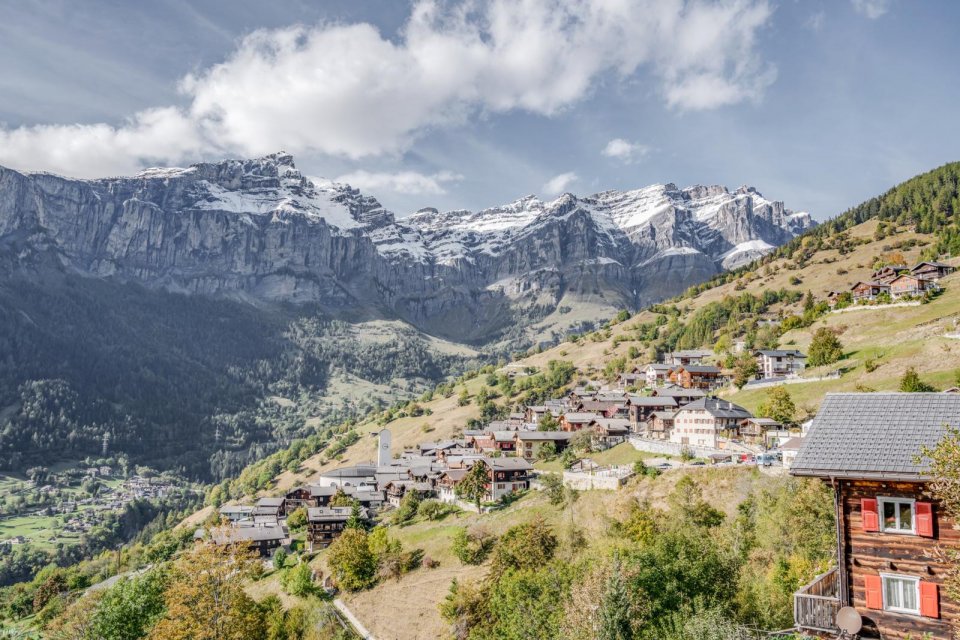 Albinen: een van de mooiste dorpen van Wallis, Zwitserland. Foto: Chrissie.st