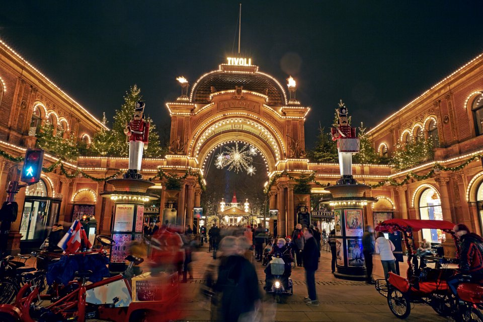 Kerstmis in Tivoli, Kopenhagen, Denemarken.  Foto: Getty Images