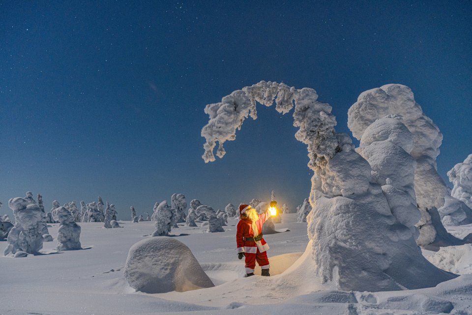 Kerstmis in Inari, Finland.Foto: Getty Images