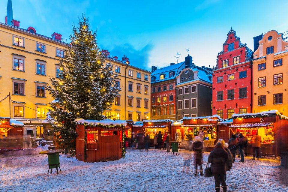 Kerstmis in Stockholm, Zweden. Foto: Getty Images