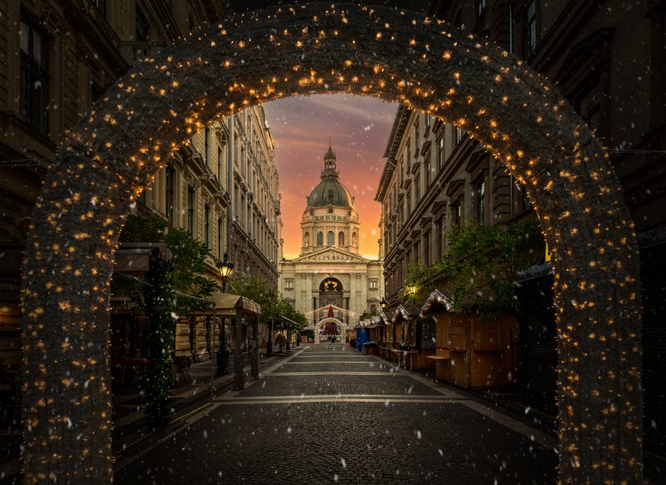 Kerstmis in Boedapest, Hongarije. Foto: Getty Images