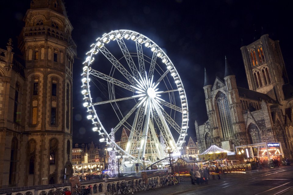 Kerstmis in Gent, België. Foto: Getty Images