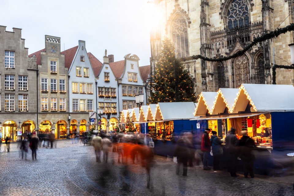 Kerstmis in Münster, Duitsland