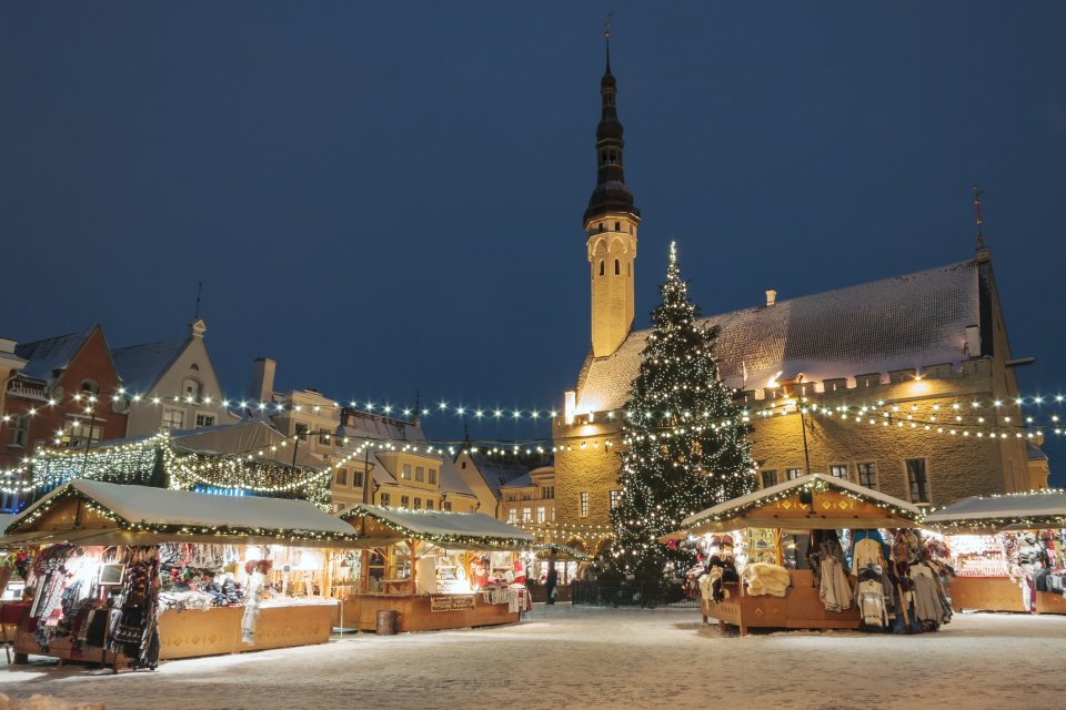 Kerstmis in Tallinn, Estland. Foto: Getty Images