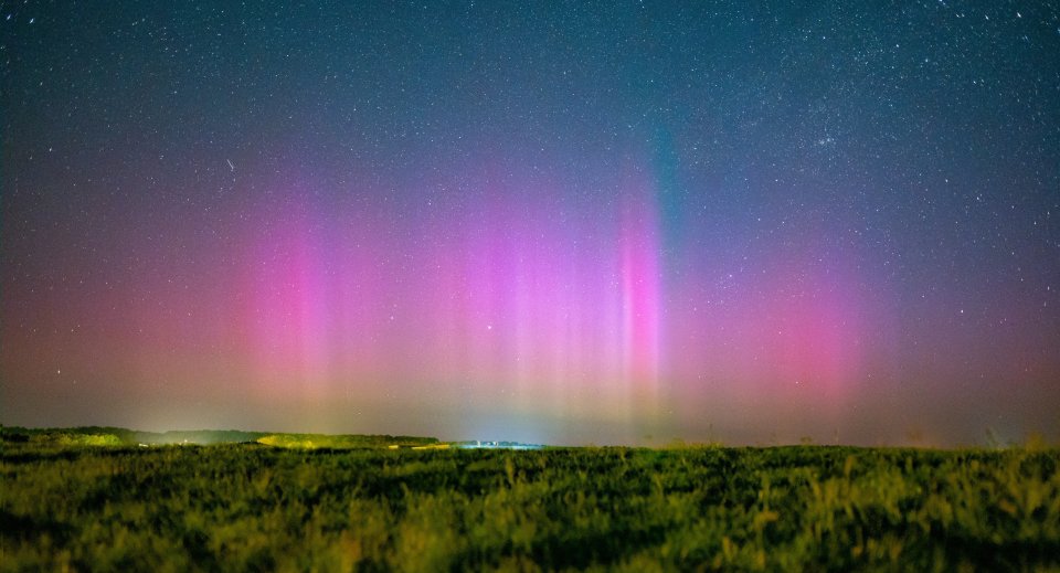 Het noorderlicht is goed te zien boven Dark Sky Park Terschelling. Foto: ANP / Hollandse Hoogte / Kappers Media