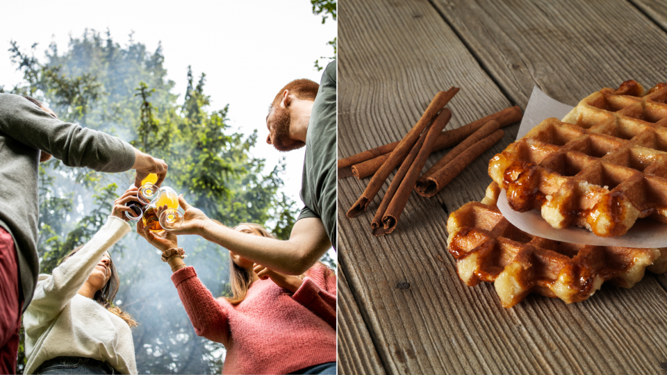 Ook in Wallonië is de apéro, een drankje voor het eten, populair. Foto: Olivier Bourgi. | De heerlijkste wafels. Foto: Philippe Lermusiaux