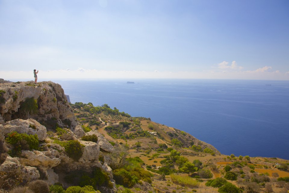 De kliffen bij Dingli, Malta