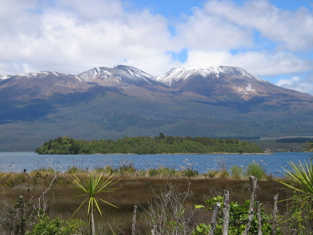 besneeuwde bergtoppen Tongariro NP