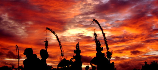 Apendans bij de Uluwatu tempel 