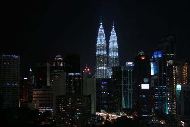 Petronas Towers by night 1