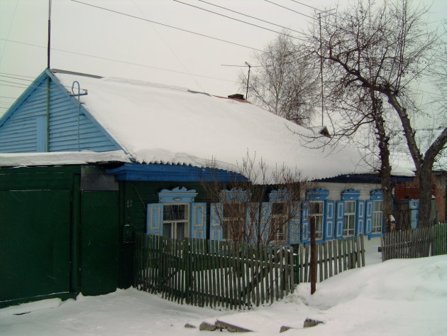Oud huisje in Novosibirsk
