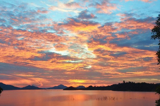 Sunset over Lake Batang Ai