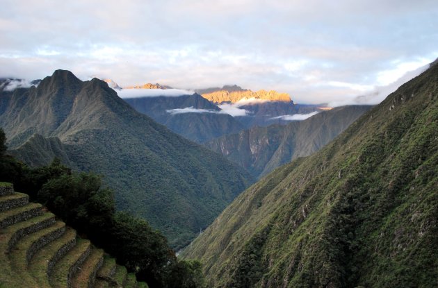 Uitzicht op de Andes