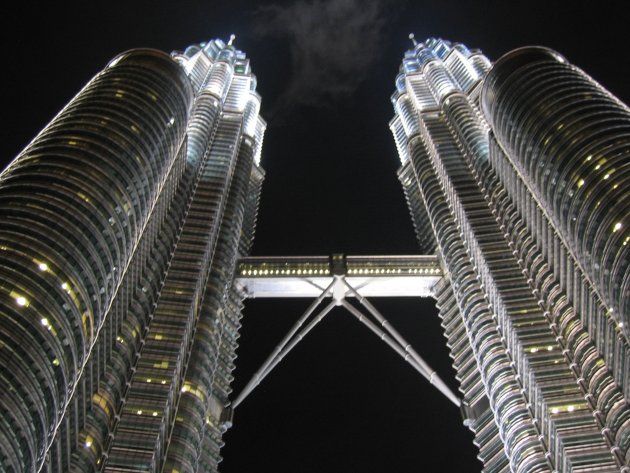 Twin towers by night