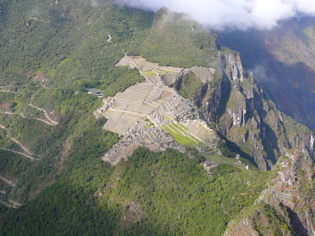 Machu Picchu vanuit de hoogte