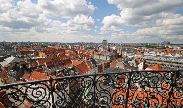 Uitzicht over Kopenhagen vanaf de ronde toren