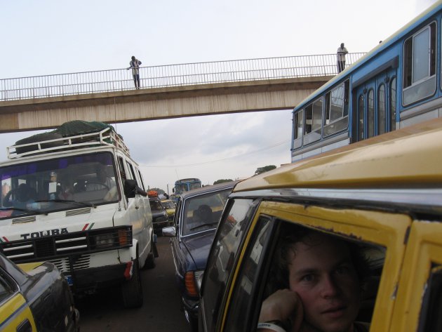 Verkeersdrukte in Dakar