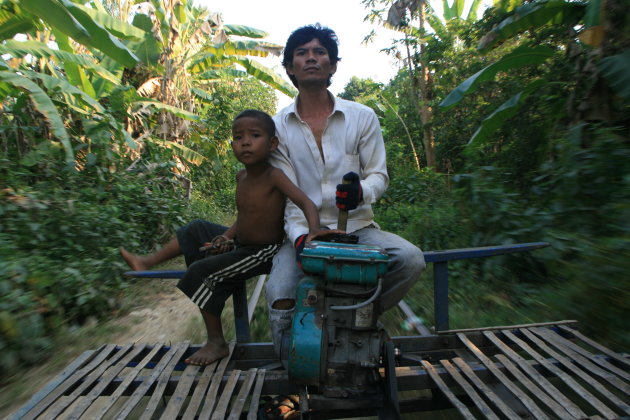 Bamboo train in Battambang