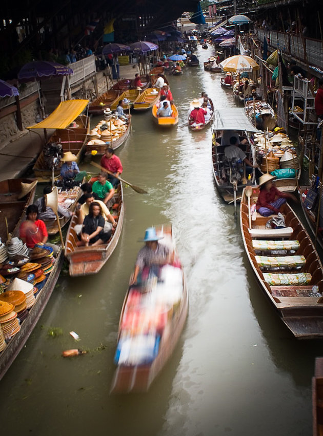 Floating Market in Vogelvlucht