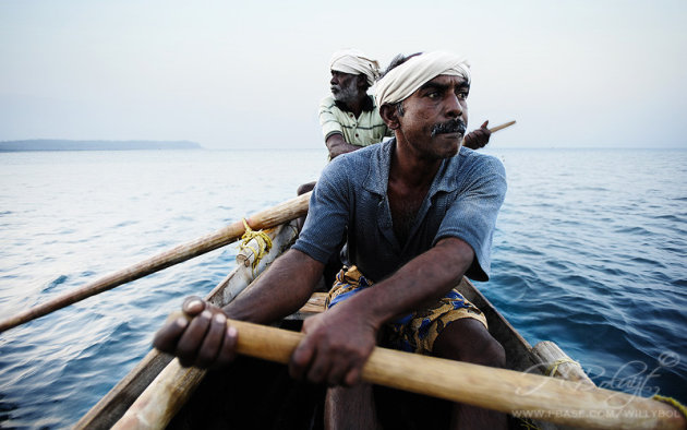 Op zee met vissers in Varkala