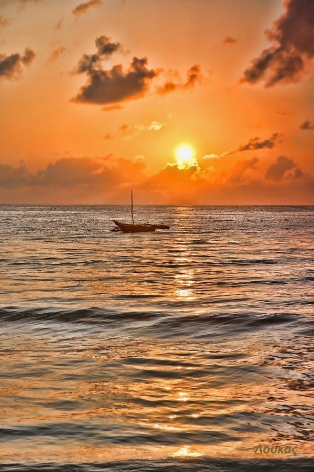 Zonsopgang in Diani