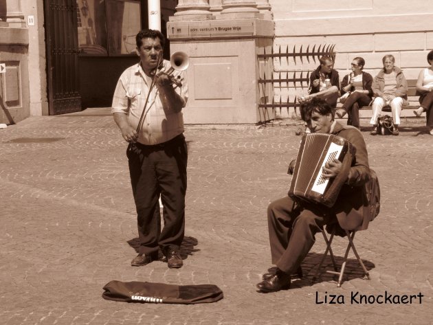 Muzikanten in Brugge