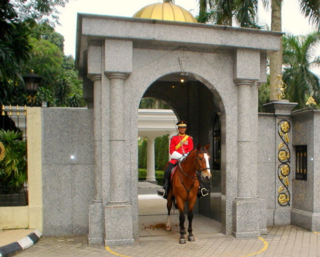 Koninklijk lid van de Cavalarie bij Koninklijk paleis