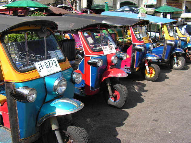 Tuk tuk standplaats in Bangkok