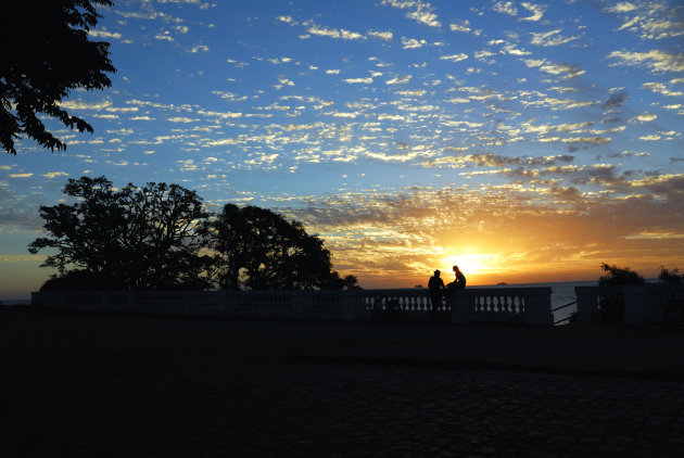 Romantische zonsondergang in Colonia del Sacramento