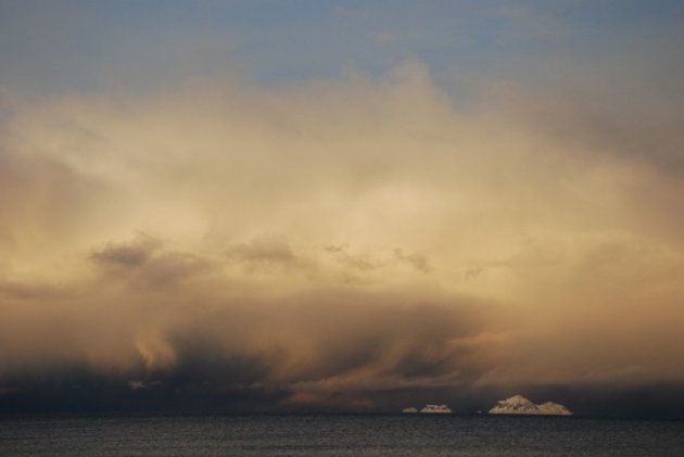 Dreigende, prachtige lucht.