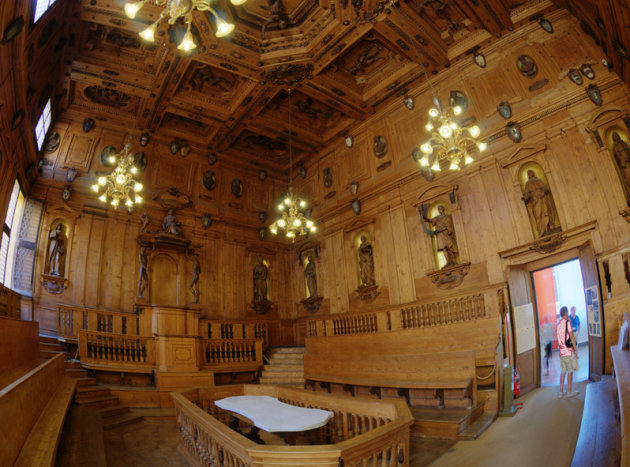 Snijzaal in de bibliotheek van Bologna