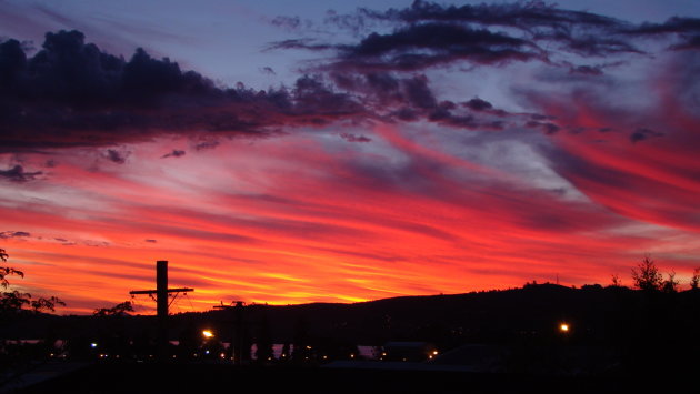 Spectaculaire zonsondergang