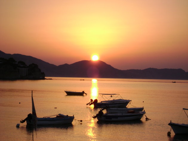 Zonsopgang baai Zakynthos