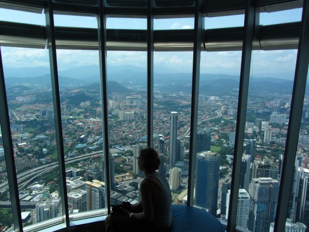 Fantastisch uitzicht vanuit de petronas towers