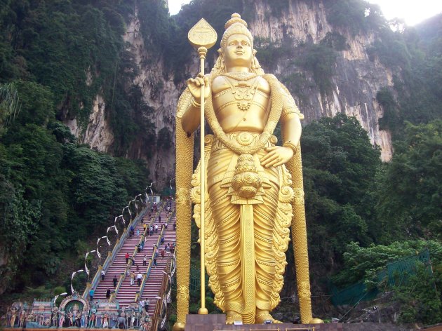 De Batu Caves net buiten Kuala Lumper 