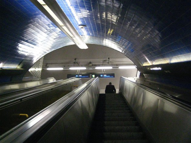 Roltrappen metro Lissabon